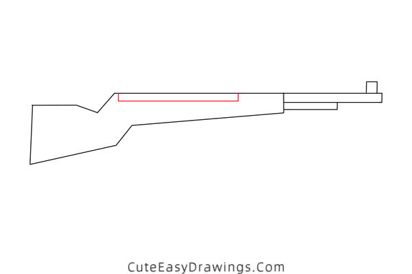 how to draw a rifle - www.cuteeasydrawings.com