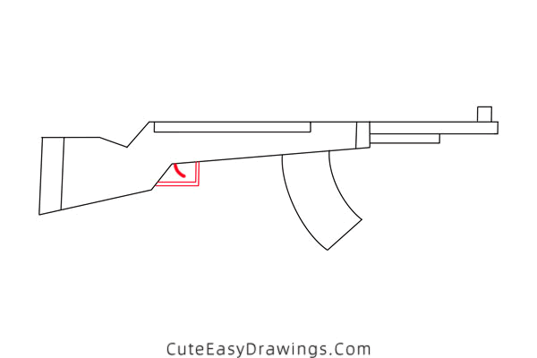 how to draw a rifle - www.cuteeasydrawings.com