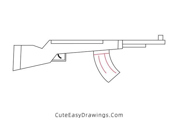 how to draw a rifle - www.cuteeasydrawings.com