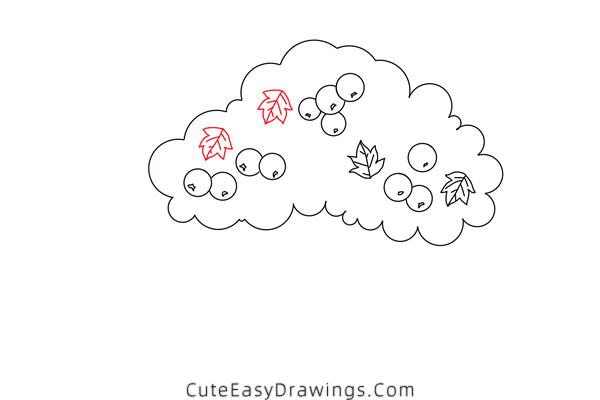 how to draw a fruit tree - www.cuteeasydrawings.com