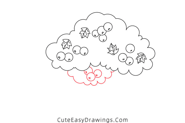 how to draw a fruit tree - www.cuteeasydrawings.com