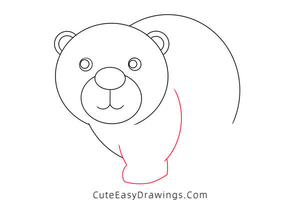 how to draw a bear - www.cuteeasydrawings.com