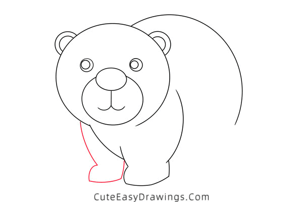 how to draw a bear - www.cuteeasydrawings.com