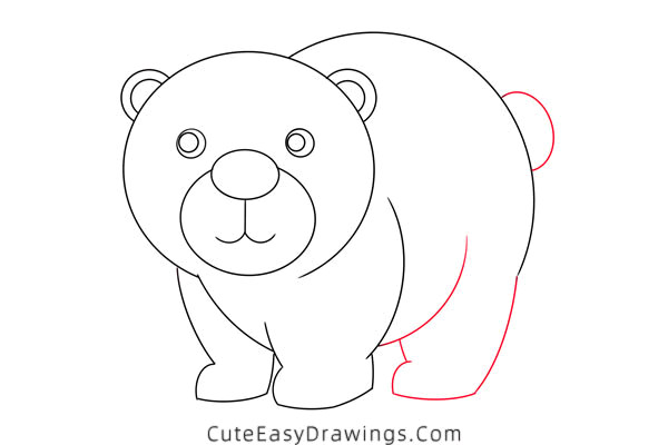 how to draw a bear - www.cuteeasydrawings.com