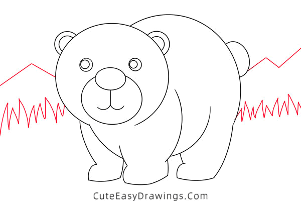 how to draw a bear - www.cuteeasydrawings.com