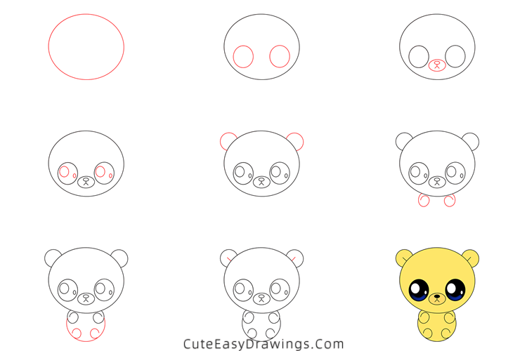 how to draw a gummy bear - www.cuteeasydrawings.com