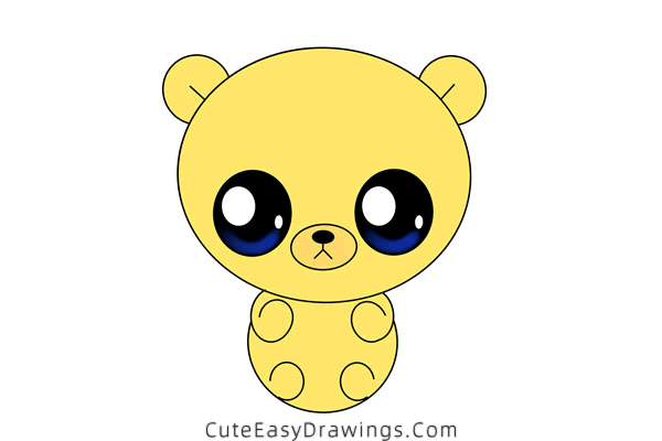 how to draw a gummy bear - www.cuteeasydrawings.com