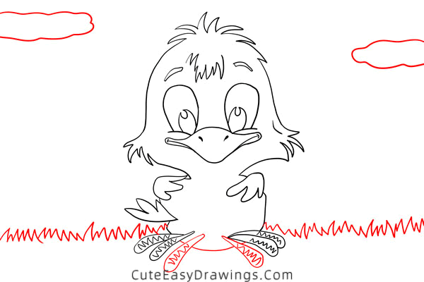 how to draw a baby chick - www.cuteeasydrawings.com