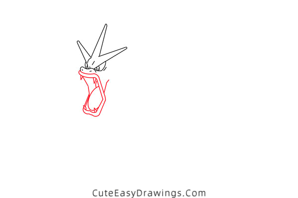 how to draw gyarados from pokemon - www.cuteeasydrawings.com