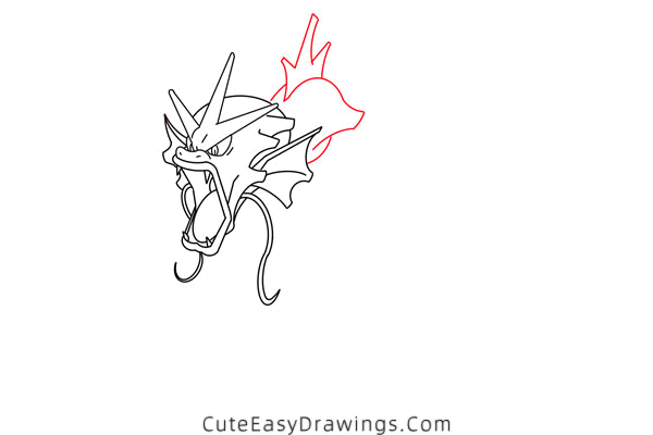 how to draw gyarados from pokemon - www.cuteeasydrawings.com