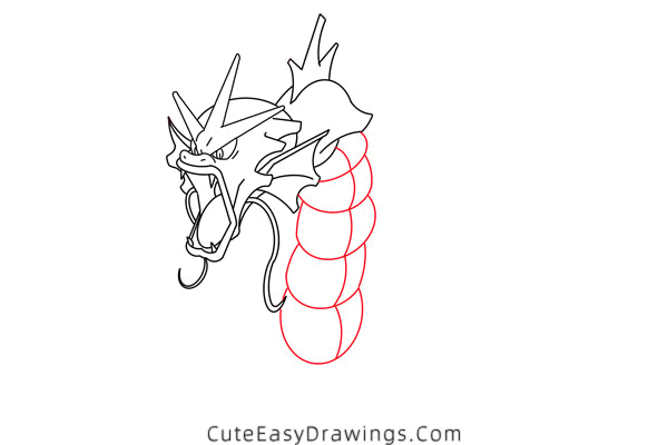 how to draw gyarados from pokemon - www.cuteeasydrawings.com