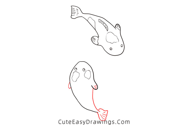 how to draw a koi fish - www.cuteeasydrawings.com