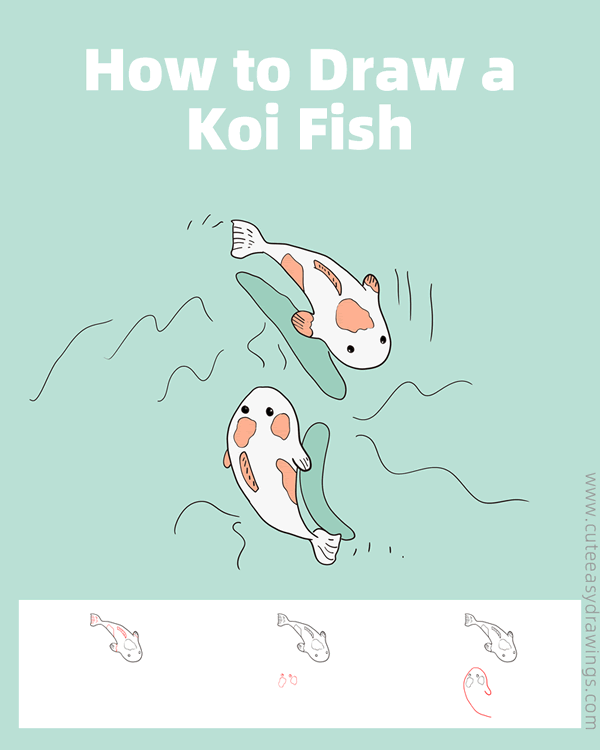 how to draw a koi fish - www.cuteeasydrawings.com