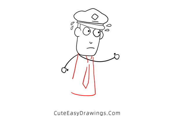 how to draw a postman - www.cuteeasydrawings.com