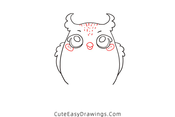 how to draw an owl - www.cuteeasydrawings.com