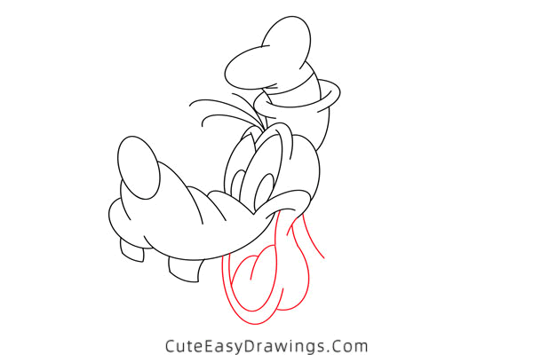 how to draw goofy face - www.cuteeasydrawings.com