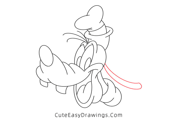 how to draw goofy face - www.cuteeasydrawings.com