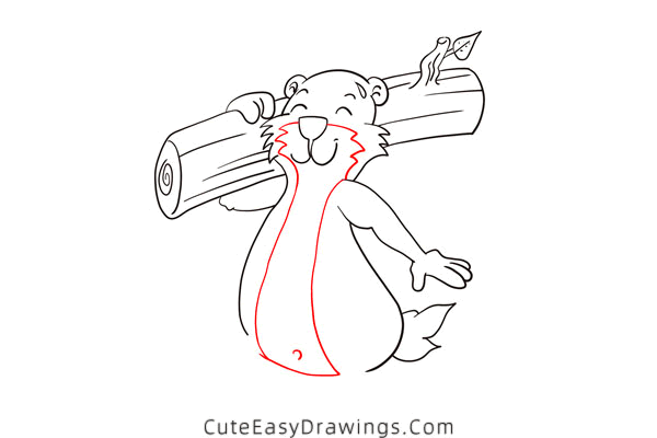 how to draw a marmot - www.cuteeasydrawings.com