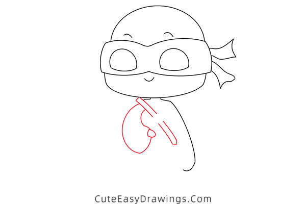 how to draw donatello from teenage mutant ninja turtles - www.cuteeasydrawings.com