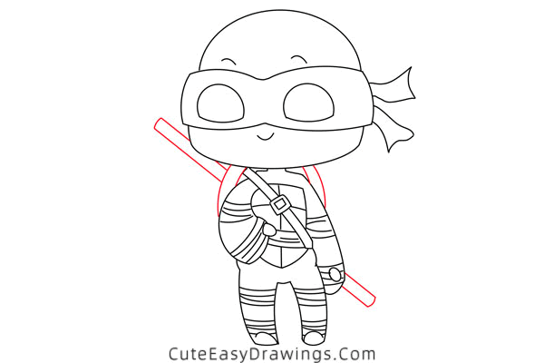 how to draw donatello from teenage mutant ninja turtles - www.cuteeasydrawings.com