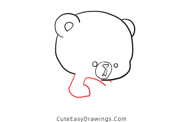 how to draw a baby bear - www.cuteeasydrawings.com