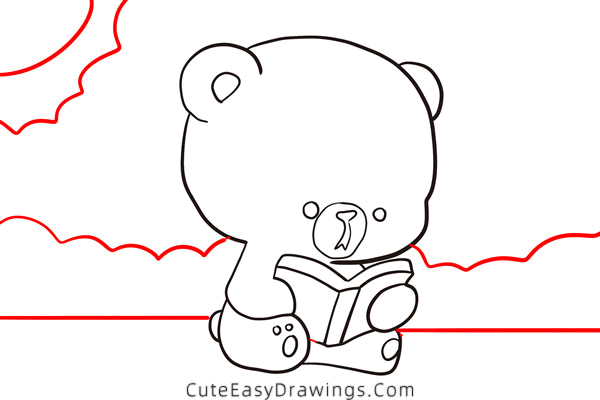 how to draw a baby bear - www.cuteeasydrawings.com