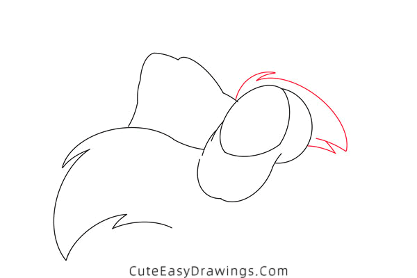 how to draw sylvester face - www.cuteeasydrawings.com