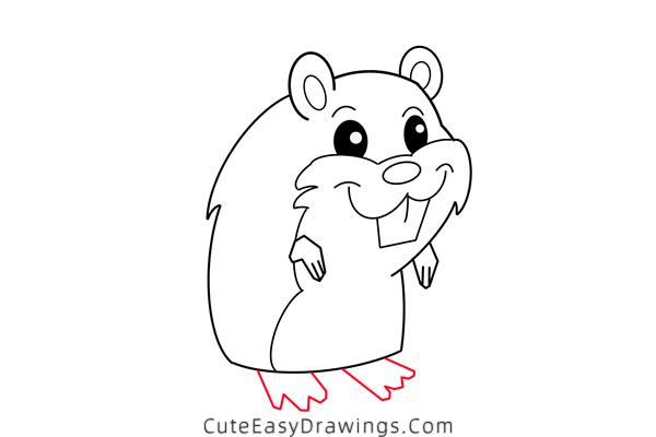 how to draw a cute hamster - www.cuteeasydrawings.com