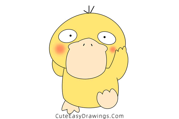 how to draw psyduck from pokemon - www.cuteeasydrawings.com