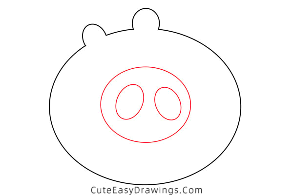 how to draw pig from angry birds - www.cuteeasydrawings.com