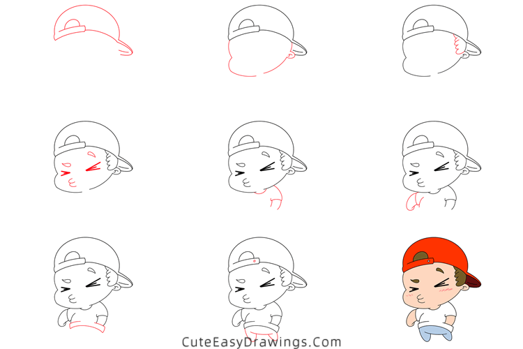 how to draw a cute boy - www.cuteeasydrawings.com