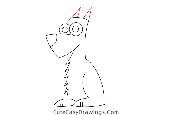 how to draw a wolf easy - www.cuteeasydrawings.com