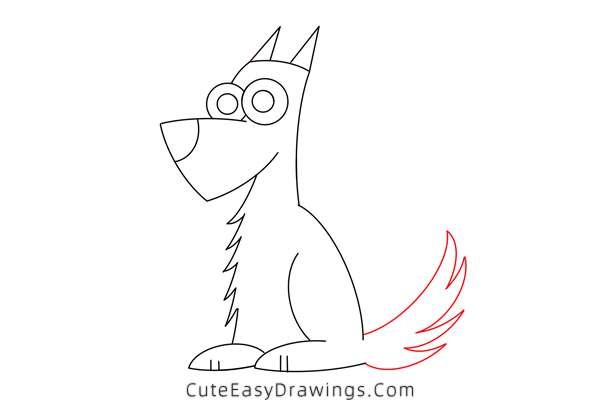 how to draw a wolf easy - www.cuteeasydrawings.com