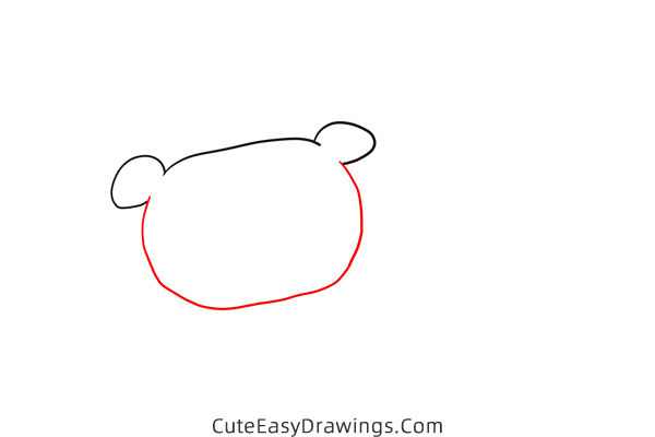 how to draw a piglet - www.cuteeasydrawings.com