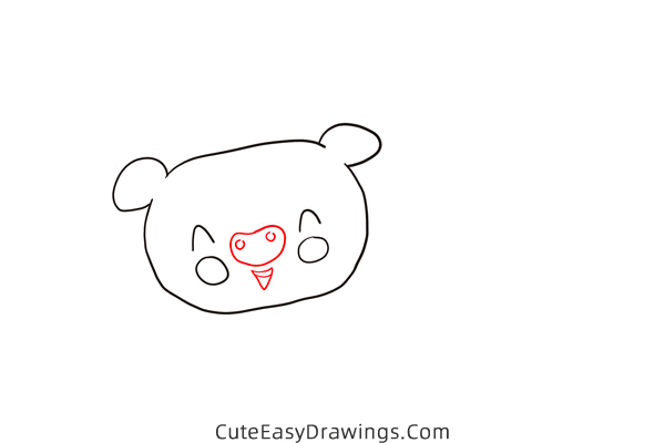 how to draw a piglet - www.cuteeasydrawings.com