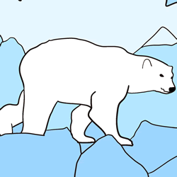 How to Draw a Polar Bear Walking Step by Step