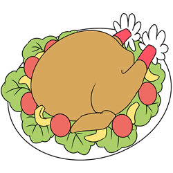 How to Draw a Turkey on a Plate Step by Step