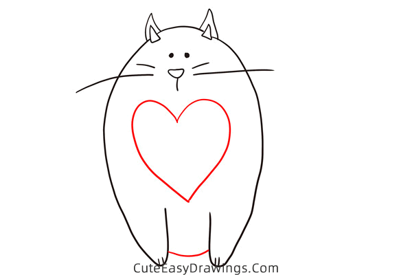 how to draw a fat cat - www.cuteeasydrawings.com