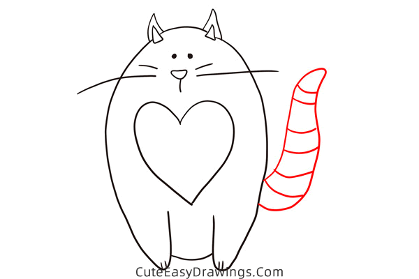 how to draw a fat cat - www.cuteeasydrawings.com