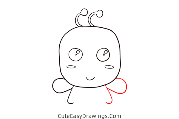 how to draw a cute bee - www.cuteeasydrawings.com