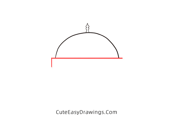 how to draw a mosque easy - www.cuteeasydrawings.com