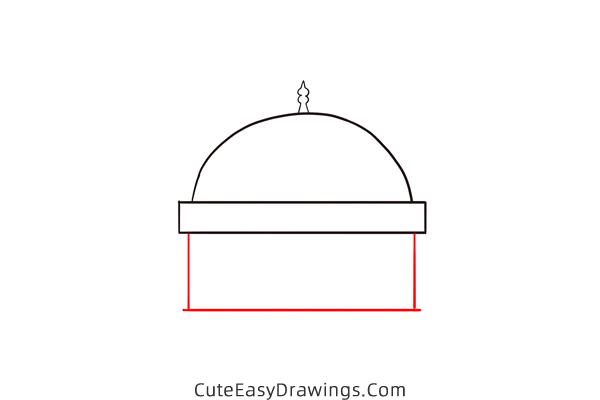 how to draw a mosque easy - www.cuteeasydrawings.com