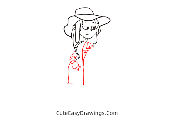 how to draw a traveler - www.cuteeasydrawings.com