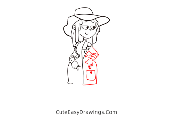 how to draw a traveler - www.cuteeasydrawings.com