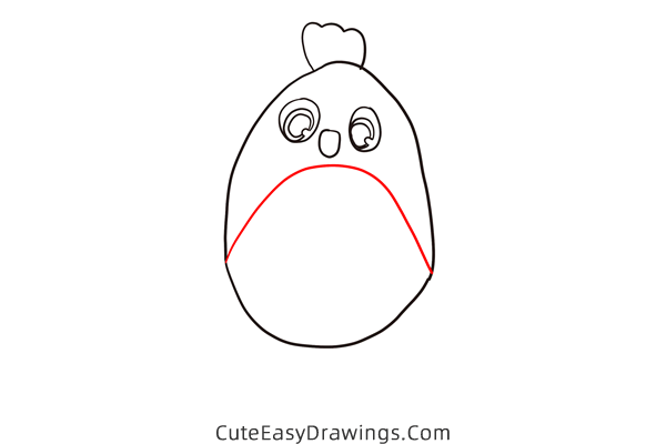 how to draw a hen easy - www.cuteeasydrawings.com