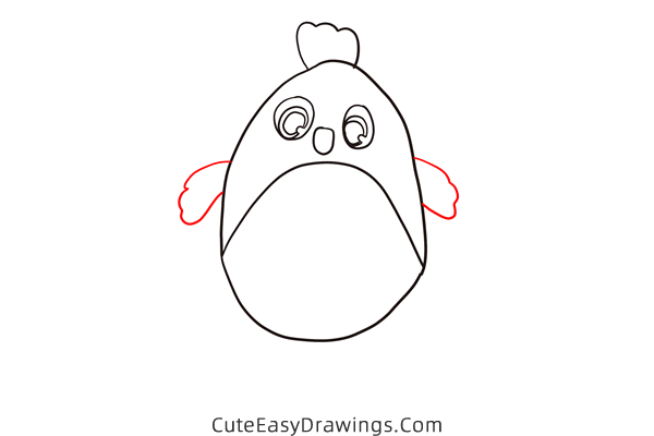 how to draw a hen easy - www.cuteeasydrawings.com