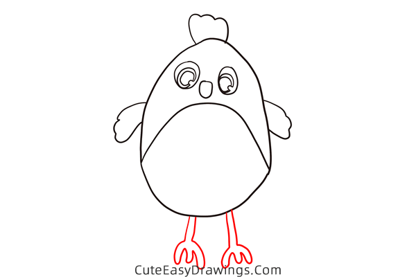 how to draw a hen easy - www.cuteeasydrawings.com