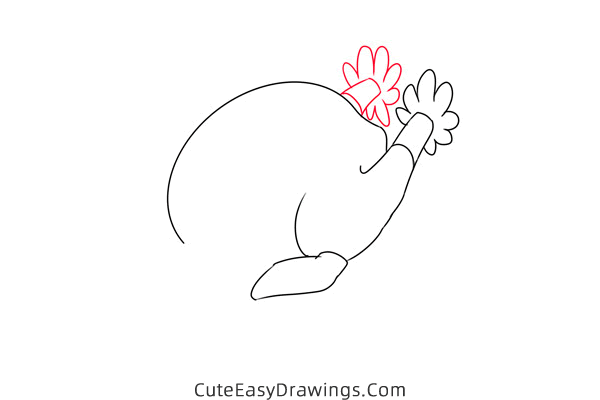 how to draw a turkey on a plate - www.cuteeasydrawings.com