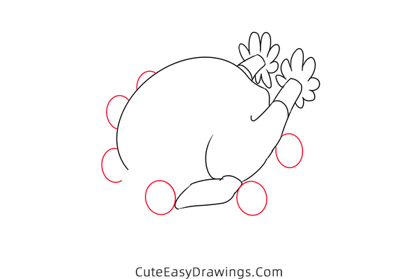 how to draw a turkey on a plate - www.cuteeasydrawings.com