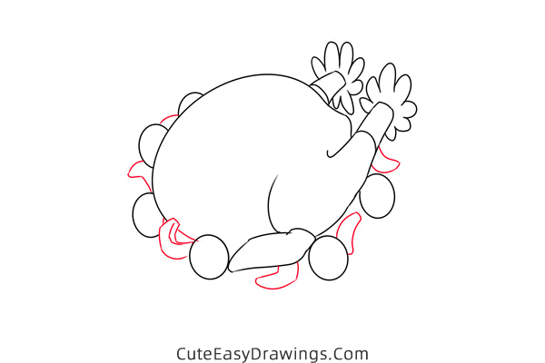 how to draw a turkey on a plate - www.cuteeasydrawings.com